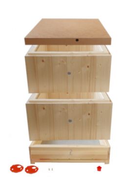 Včelí úl 39x24 (2x nástavek, dno Varr., víko) 2 cm