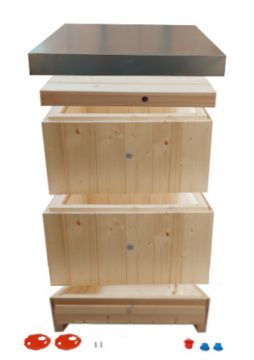 Včelí úl 39x24 (2x nást., dno pev., 2x víko) vlna