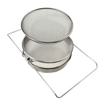 Cedník s nast. úch. dvojitý vyp. nerez 24 cm LOW