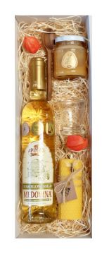 Dárek se skleničkou a medovinou Apimed sv.