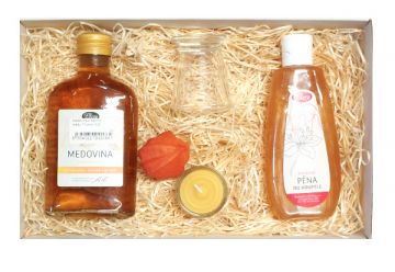 Dárek s pěnou do koupele a lesní medovinou