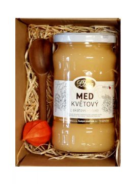 Dárek s akátovým medem 500g a lžičkou