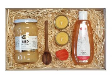 Dárek s pěnou do koupele a akátovoým medem