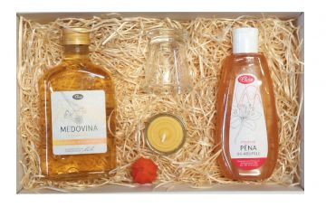 Dárek s pěnou do koupele a lipovou medovinou