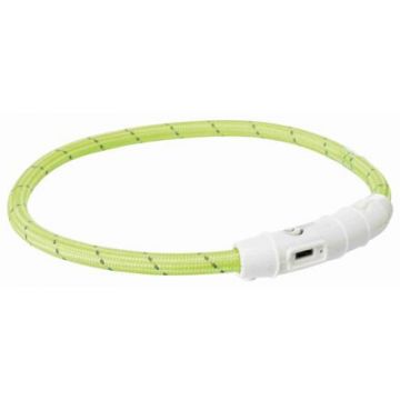 Svítící kroužek USB na krk M-L 45 cm zelená