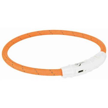 Svítící kroužek USB na krk XS-S 35 cm/7 mm oranžový
