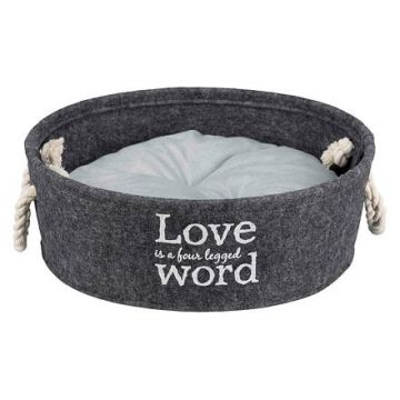 Kulatý pelech LIAN 37 cm šedý