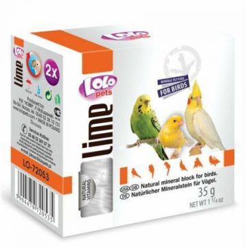 LOLOpets LIME přírodní minerální kámen pro ptáky 40 g