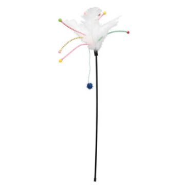 Škádlítko s peřím a provázky ukončené kuličkami, 4