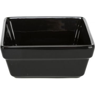 Náhradní keramická miska čtveratá černá ke kódu 24821 0,4l/13x13 cm