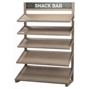 Snack Bar dřevěný stojan s kompletní výbavou, 127 x 185 x 59 cm