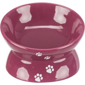 Zvýšená ergonomická keramická miska, 0.15 l/o 13 cm, vínová