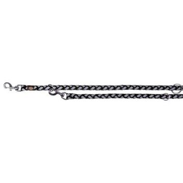 Vodítko CAVO kulaté reflexní přepínací, S-M: 2m/o 12 mm, černá