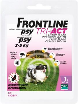 Frontline Tri-Act pro psy Spot-on S (5-10 kg) 1 pip
