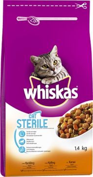 Whiskas Dry s kuřecím masem 1,4kg STERILE
