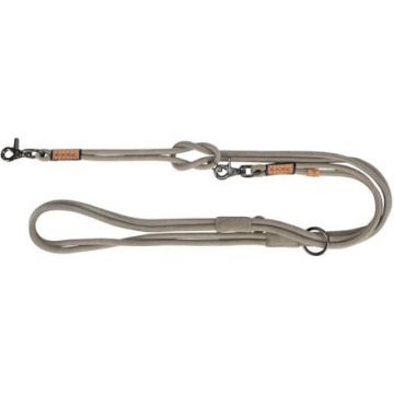 BE NORDIC prodlužovací kožené kulaté vodítko, XS-L: 2.00 m/ o 8mm, šedá