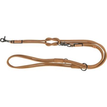 BE NORDIC prodlužovací kožené kulaté vodítko, XS-L: 2.00 m/ o 8mm, hnědá