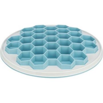 HIVE, talíř k pomalému krmení, o 30 cm, plast/TRP/TPE, šedá/modrá
