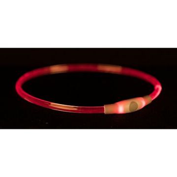 Flash light ring USB, blikací obojek, L-XL: 65 cm/ o 8 mm (RP 2,10 Kč)