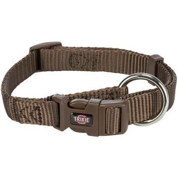 Obojek PREMIUM, L-XL: 40-65 cm / 25 mm, lískový ořech
