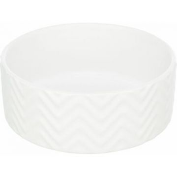Keramická miska 0,9 l/o 16 cm, vroubkovaná, bílá
