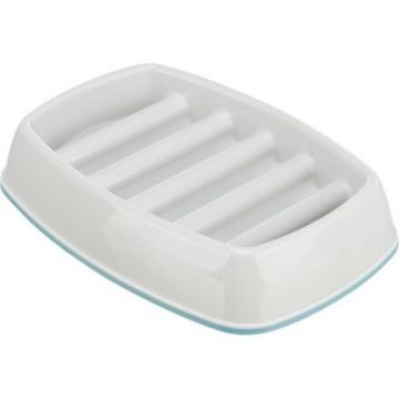 Miska k pomalému krmení, design mříž, 0,25l/21 ×14 cm, plast/TPR, šedá