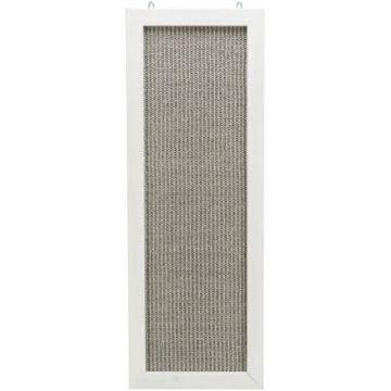 Škrábací deska na zeď, dřevěný rám, 28 × 78 cm, šedá/bílá