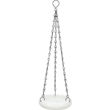 Závěsná keramická miska exteriérová, 100 ml/o 12 cm, bílá