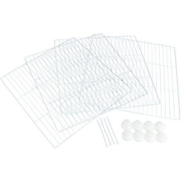 Rozšiřovací drátěně nástavce 35 x 35 cm k výběhu #62460, 4 ks, bílá