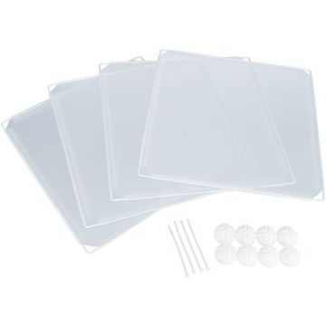 Rozšiřovací plastové nástavce 35 x 35 cm k výběhu #62460, 4 ks, bílá