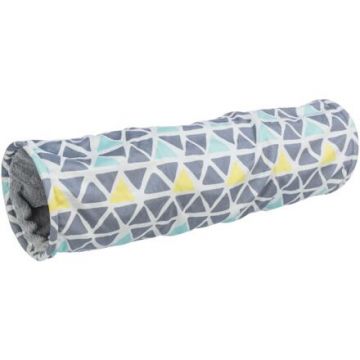 Plyšový hebký tunel pro hlodavce, o 19 × 70 cm, barevná/šedá