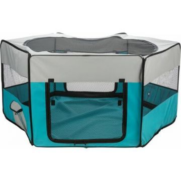 Výběh pro zakrslé králíky, o 150 × 65 cm, polyester, tyrkysová/světlešedá