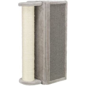 Škrabací rohová deska se sloupkem, 19 × 58 × 19 cm, šedá