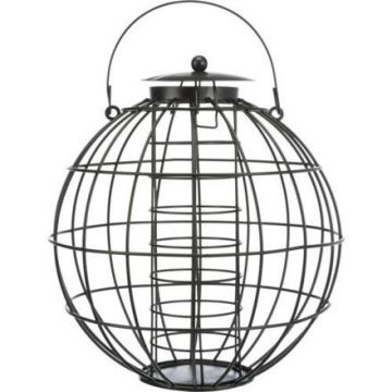 Zásobník na lojové koule s ochrannou mřížkou, o 22 x 24 cm, lakovaný kov, černá