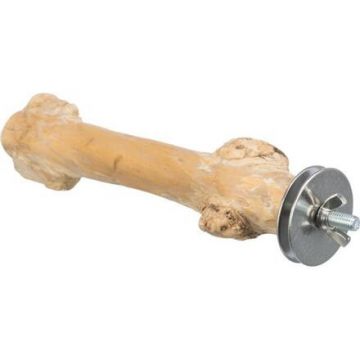Přírodní šroubovací bidýlko, 20 cm/o 20–30 mm, kávové dřevo