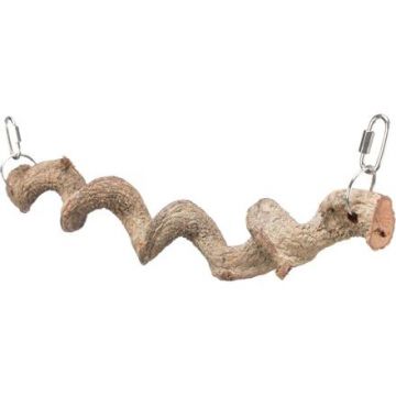 Přírodní závěsné "cikcak" bidýlko, 36 cm/o 25 mm, dračí dřevo
