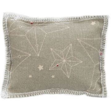 Xmas PILLOW - vánoční bavlněný polštářek, s valeriánem, 7 x9 cm, béžová