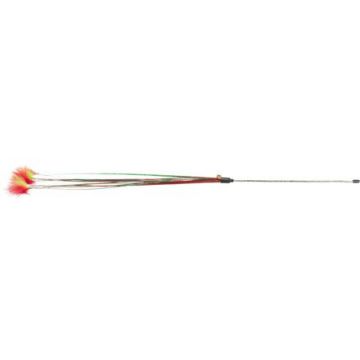 Xmas rod - vánoční hrací prut s peříčky a rolničkou, 31 cm