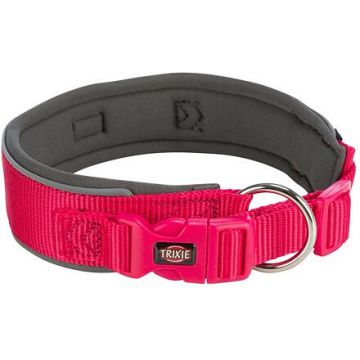 PREMIUM obojek extra široký, fuchsia/grafit