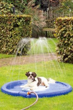 Podložka pes koupací s tryskami 100cm modrá KAR