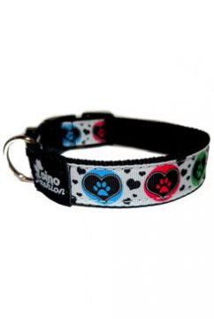 Obojek DINOFASHION Heart Paw 35/2,5cm