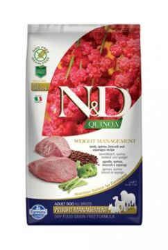 N&D GF Quinoa DOG Weight Mnmgnt Lamb & Broccoli 2,5kg