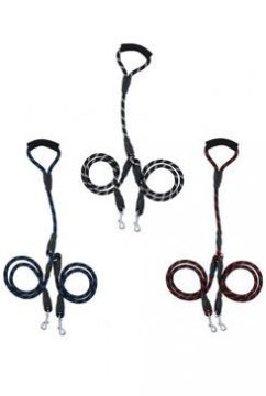 Vodítko pro psy dvojité 140cm 3 barvy