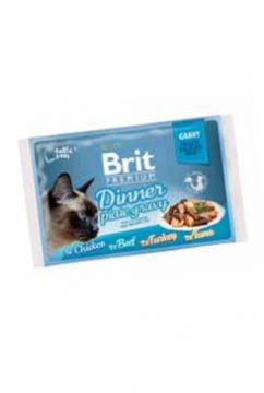 Brit Premium Cat D Fillets in Gravy Dinner Plate 340g