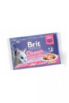 Brit Premium Cat D Fillets in Jelly Dinner Plate 340g