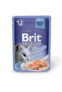 Brit Premium Cat D Fillets in Jelly with Salmon 85g