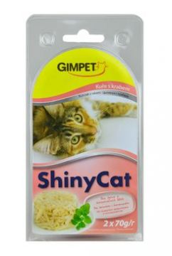 Gimpet kočka konz. ShinyCat kuře/krab 2x70g