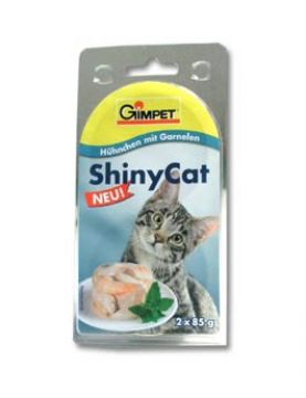 Gimpet kočka konz. ShinyCat kuře/krevety 2x70g