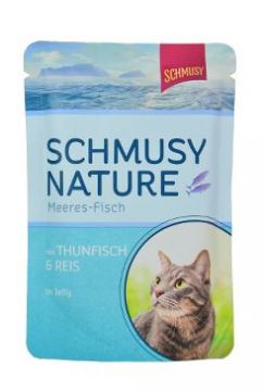 Schmusy Cat kapsa Fish tuňák+rýže 100g