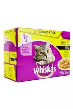Whiskas kapsa Drůbeží výběr ve šťávě 12x100g